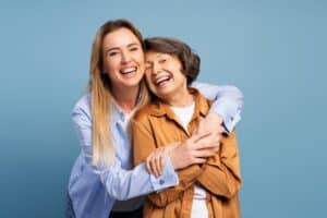 Two women smiling after getting Dental Services at Westlake Village Dental
